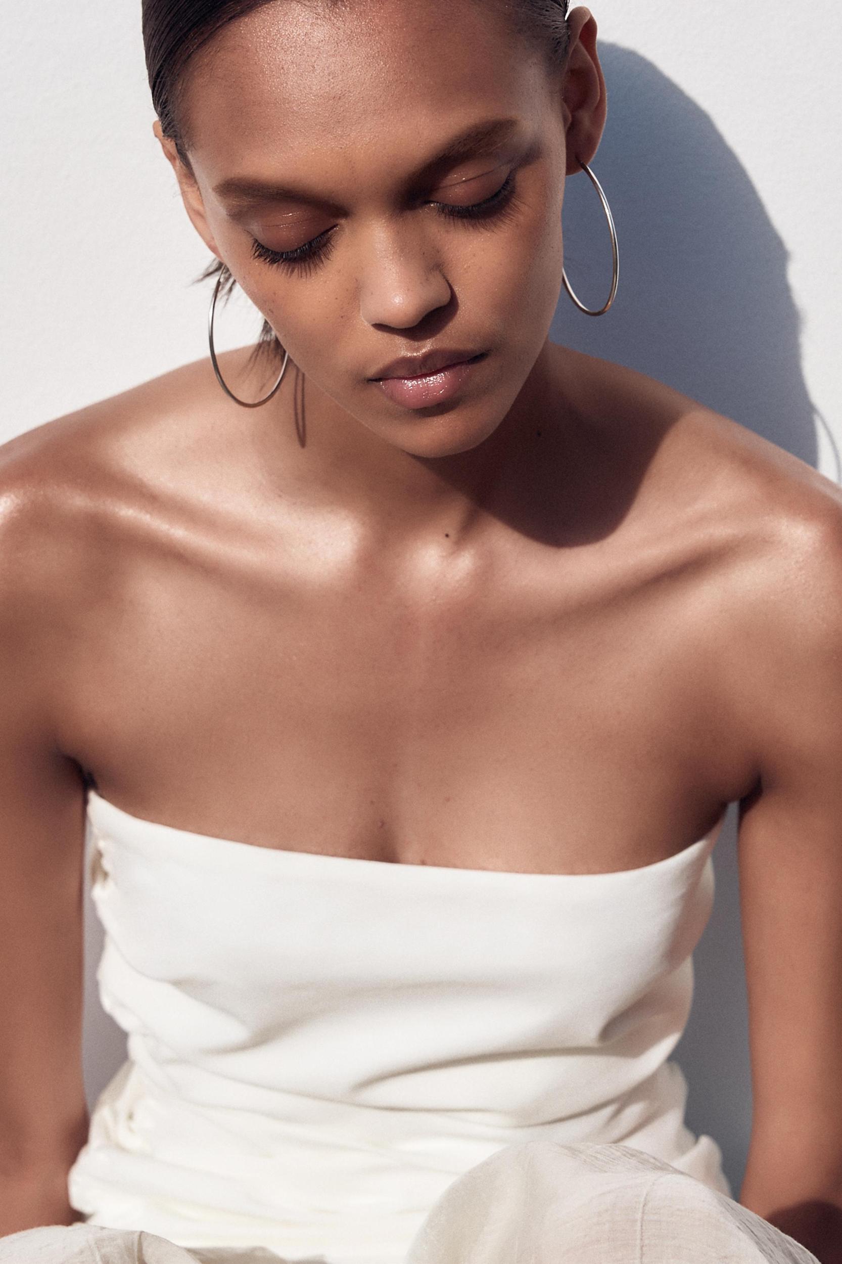 COMBINATION STRAPLESS MIDI DRESS Product Image