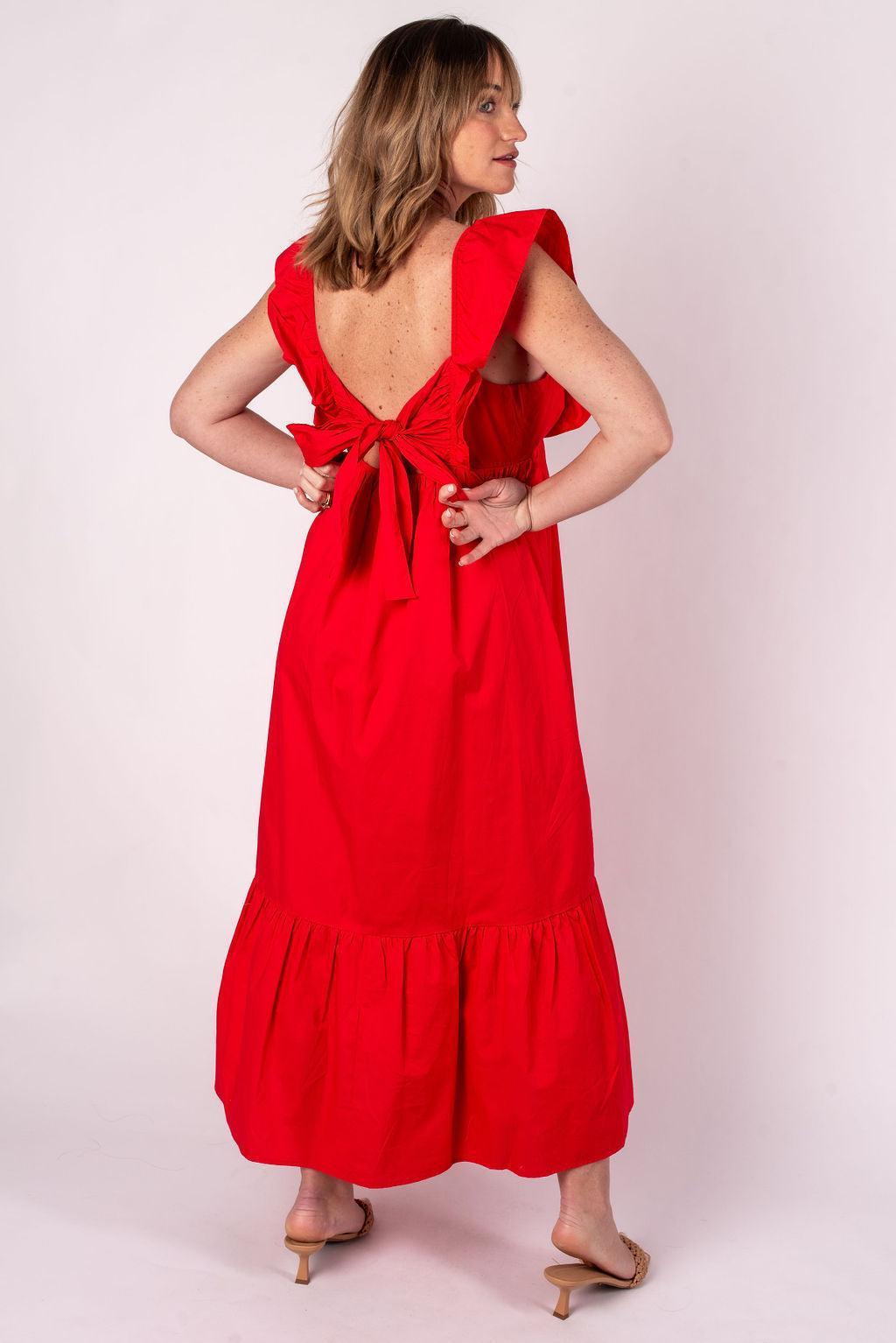 Florence Flutter Sleeve Midi Dress Product Image