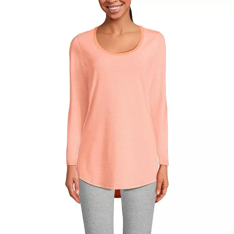 Women's Lands' End Long Sleeve Power Performance Scoop Neck Tunic Tee,  Product Image