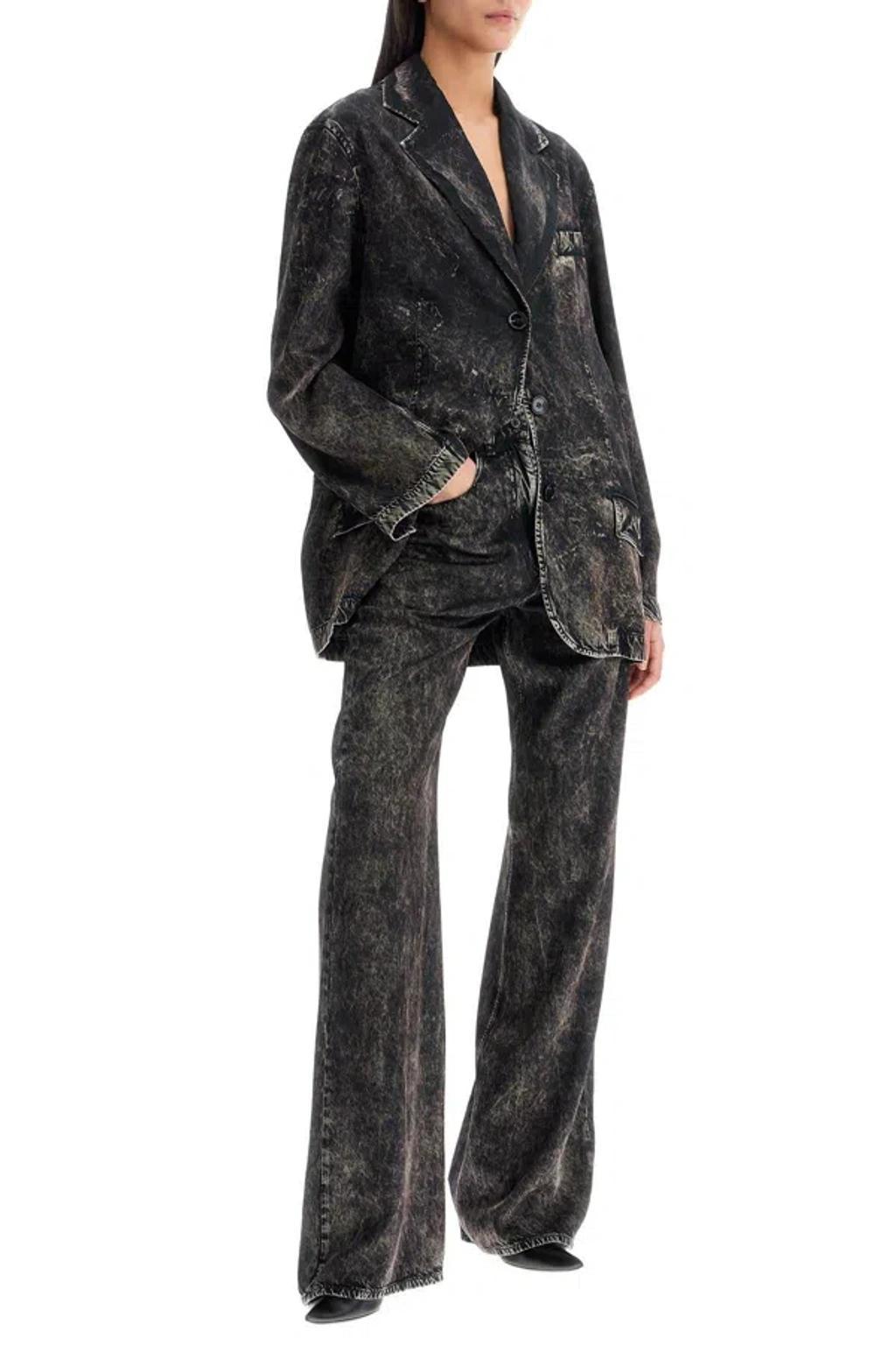 ACNE STUDIOS Fluid Fit Trompe L'oeil Blazer In Black Product Image