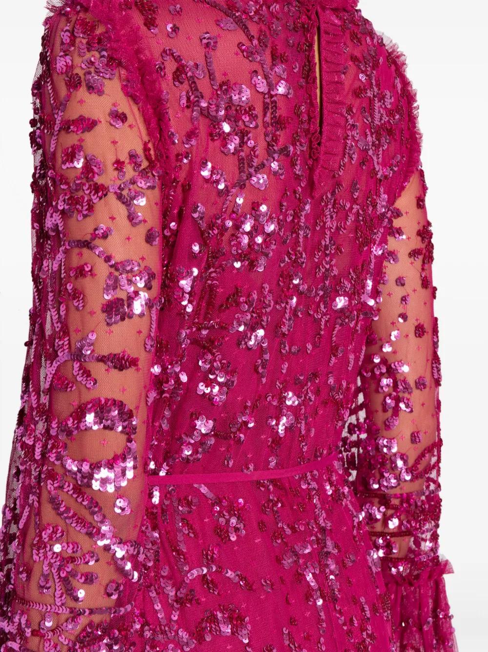 sequinned ruffled maxi dress Product Image