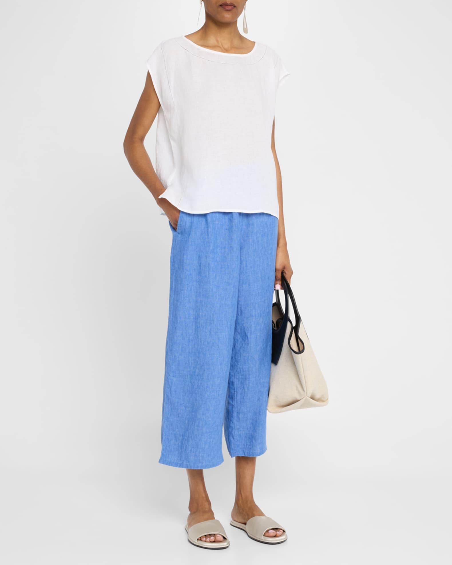 Open-Stitch Organic Linen Top Product Image