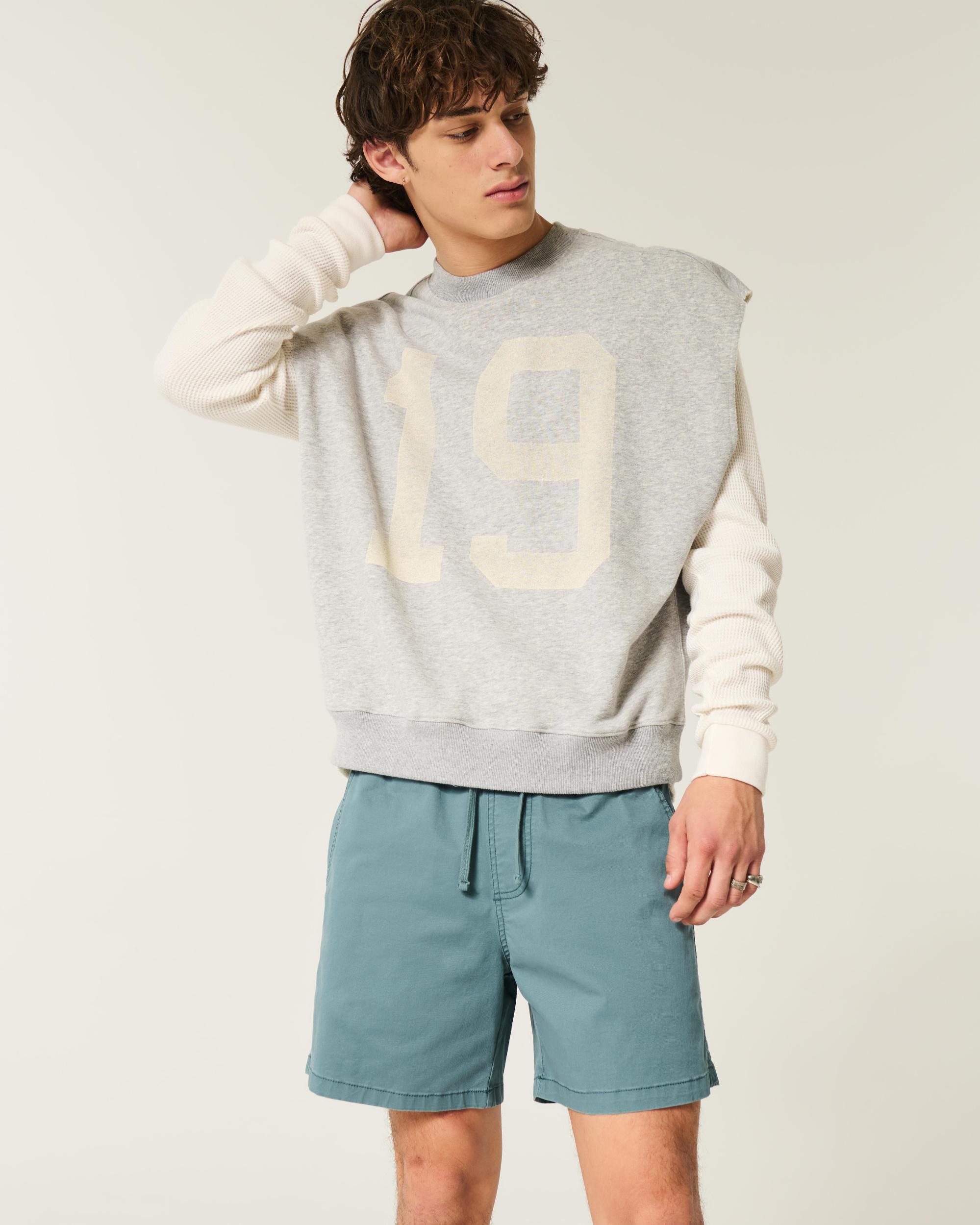 Mid-Thigh Twill Pull-On Shorts Product Image