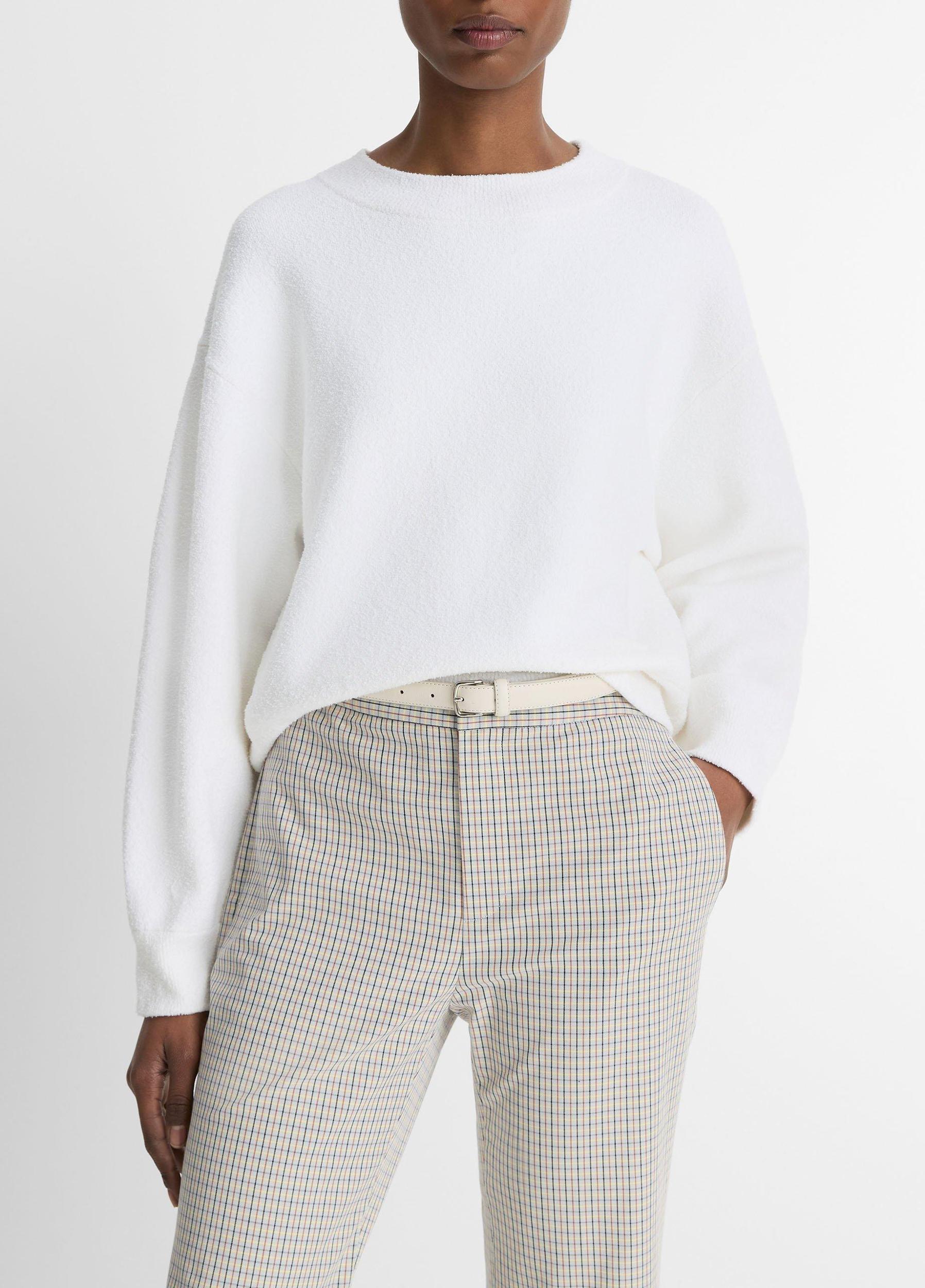 Structured Cotton-Blend Bouclé Sweater Product Image