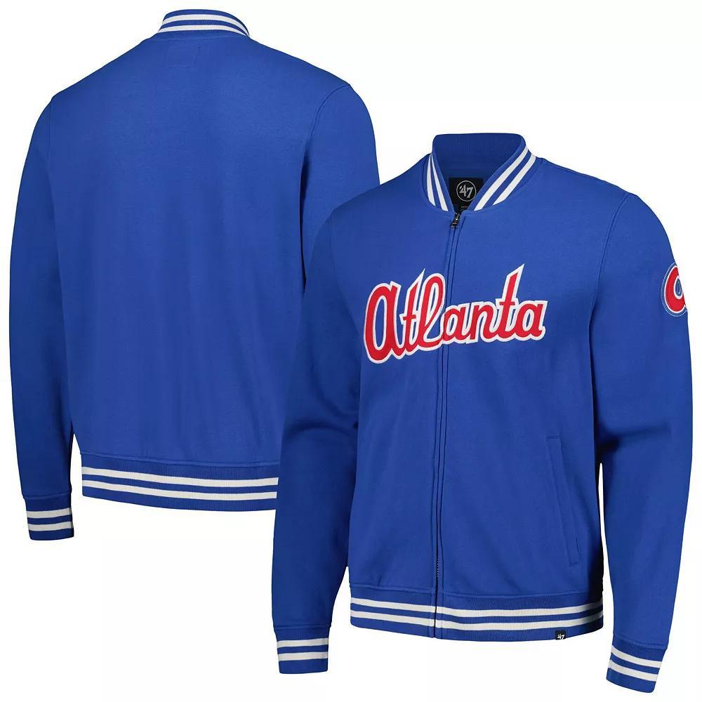 Men's '47 Royal Atlanta Braves Wax Pack Pro Camden Full-Zip Track Jacket,  Product Image