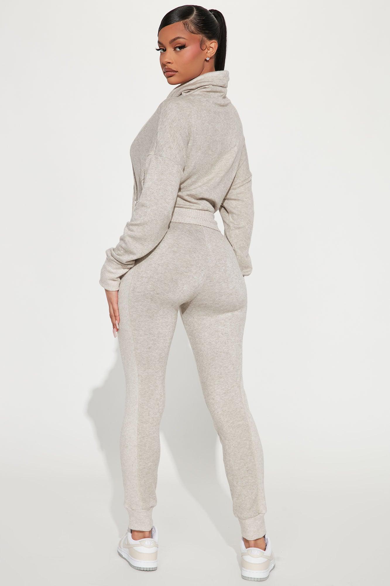 Just Lounging Pant Set - Oatmeal Product Image
