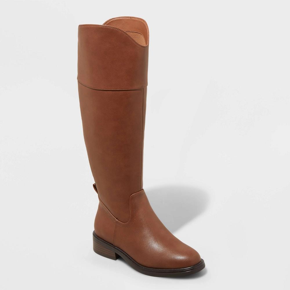 Womens Sienna Tall Riding Boots - A New Day Brown 5 Product Image