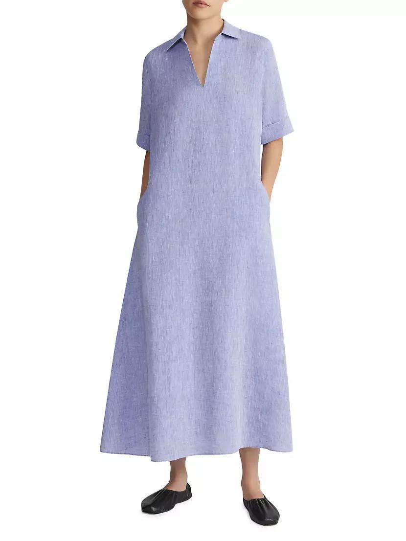 Illustrious Linen Short-Sleeve Dress Product Image