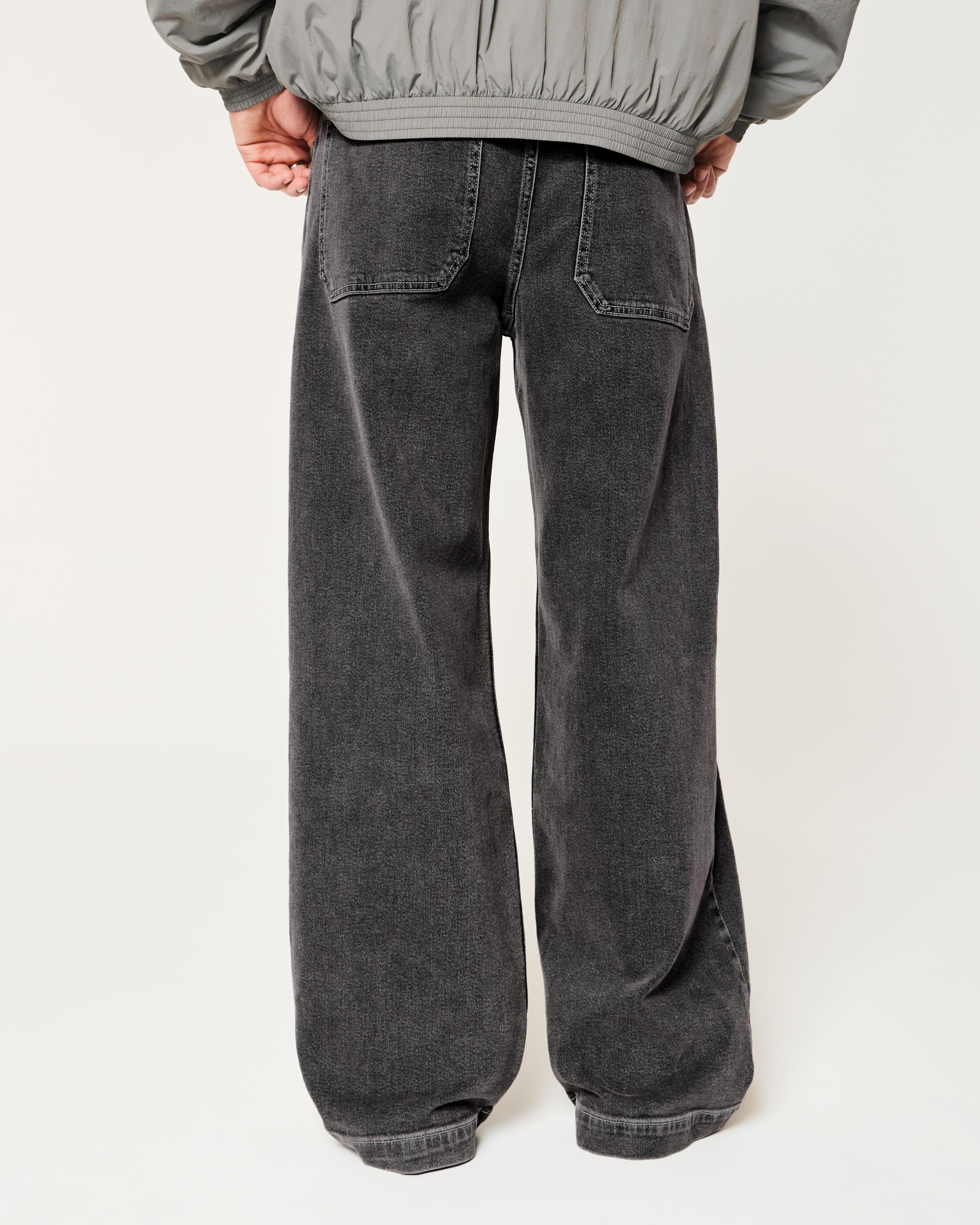 Washed Black Super Baggy Jeans Product Image