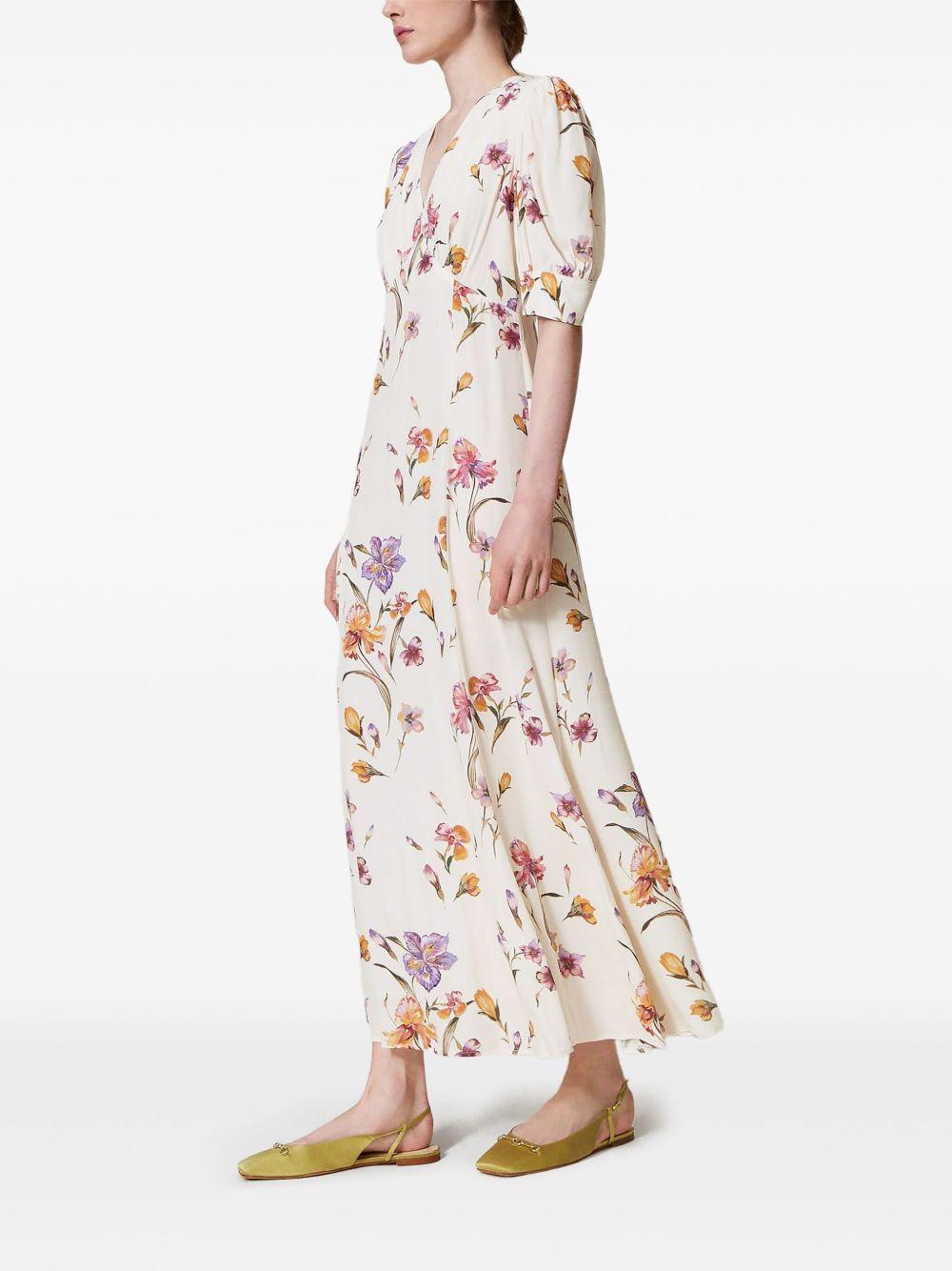 floral-print crepe dress Product Image