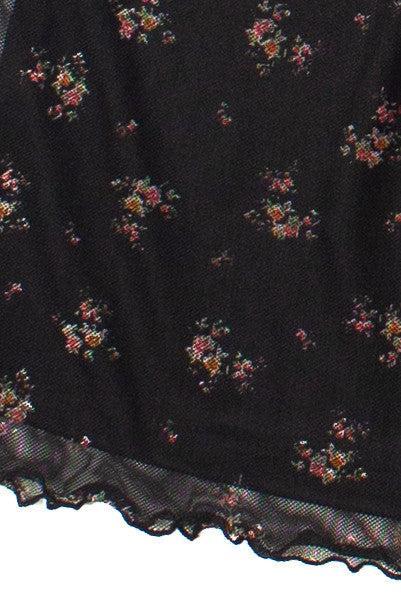 Floral Mesh Mini Skirt Product Image