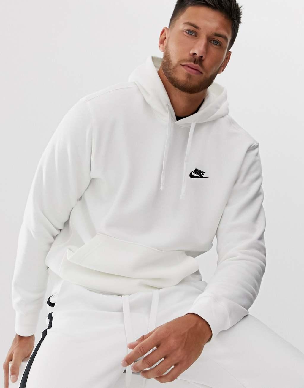 Big & Tall Nike Sportswear Club Fleece Pullover Hoodie, Men's, Size: 4XL, White Product Image