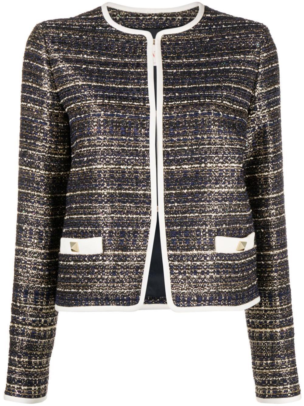 VALENTINO Tweed Party Short Jacket In Neutral Product Image