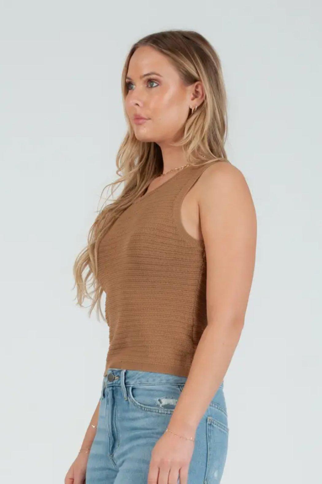 Knit Shell Tank Top Product Image