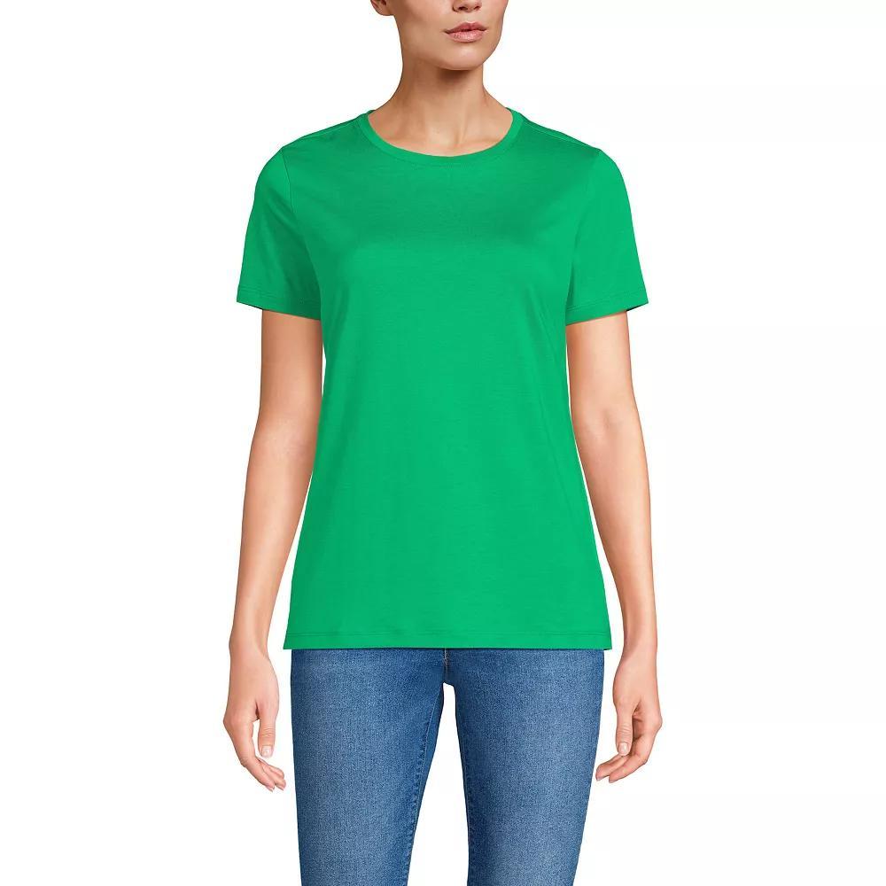 Women's Lands' End Relaxed-Fit Supima Cotton Crewneck Tee,  Product Image