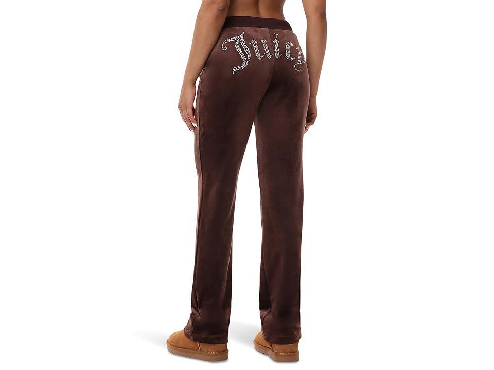 Juicy Couture Womens OG Big Bling Velour Track Pants Product Image