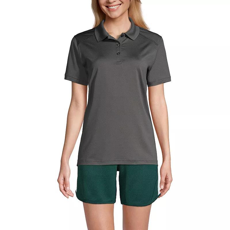 Women's Lands' End Short Sleeve Rapid Dry Polo Shirt, Size: Small, Green Product Image