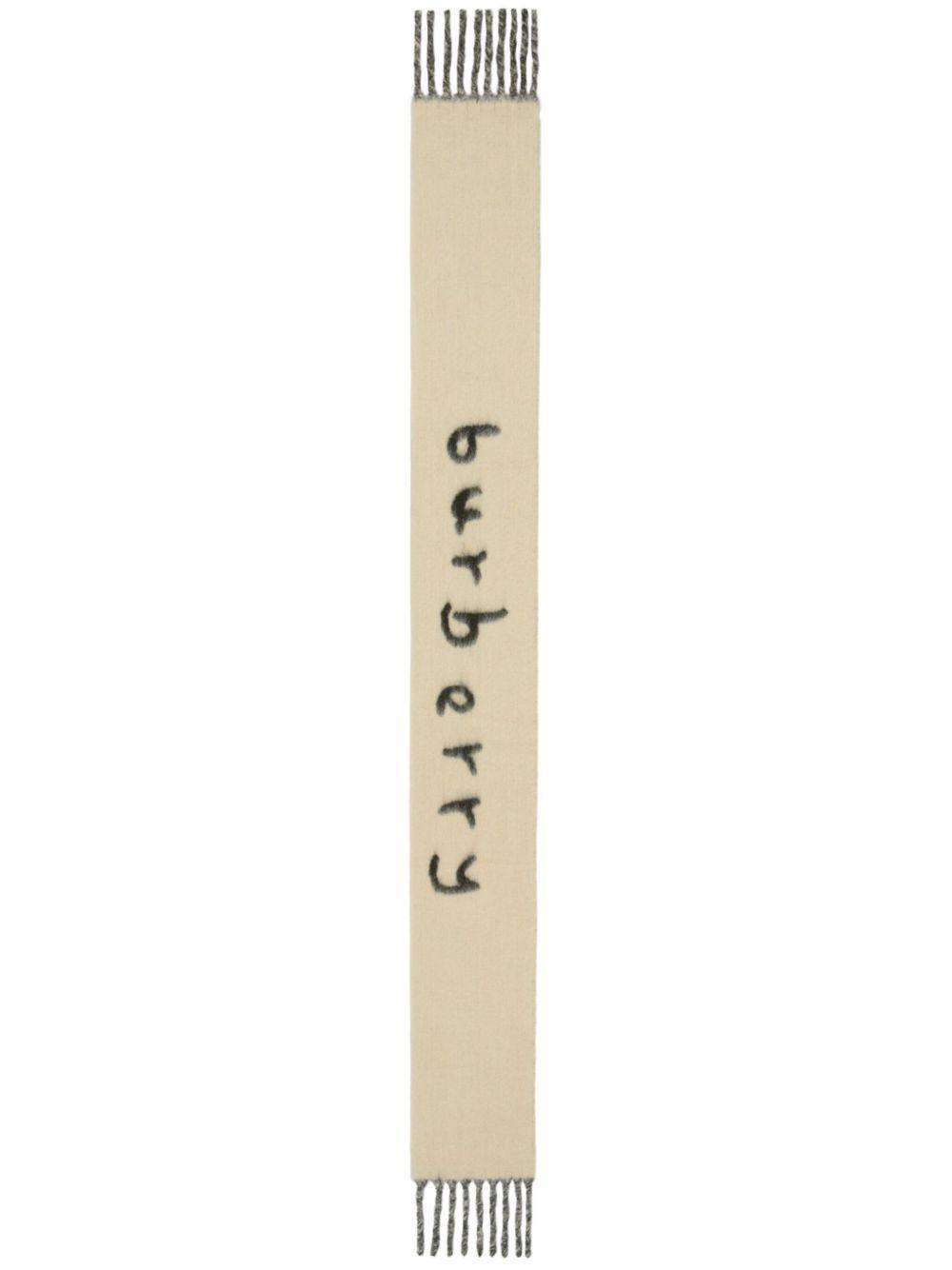 logo-intarsia reversible scarf Product Image