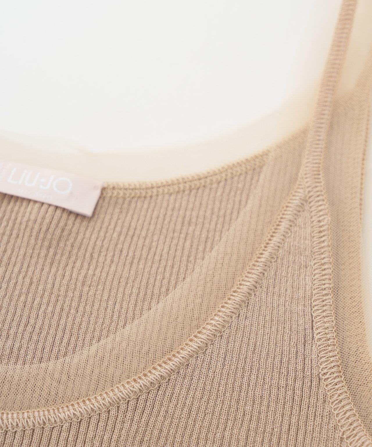 Top with tulle insets Product Image