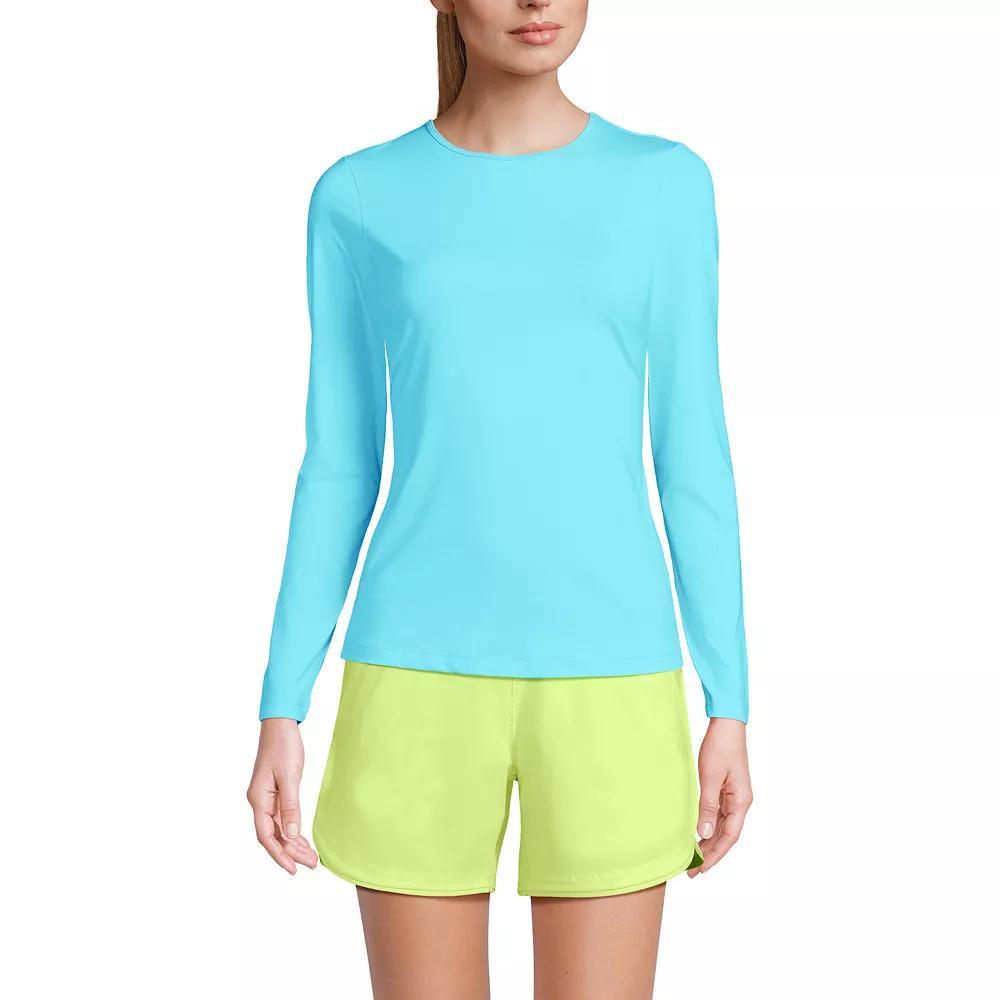 Women's Lands' End UPF 50 Long Sleeve Rash Guard,  Product Image
