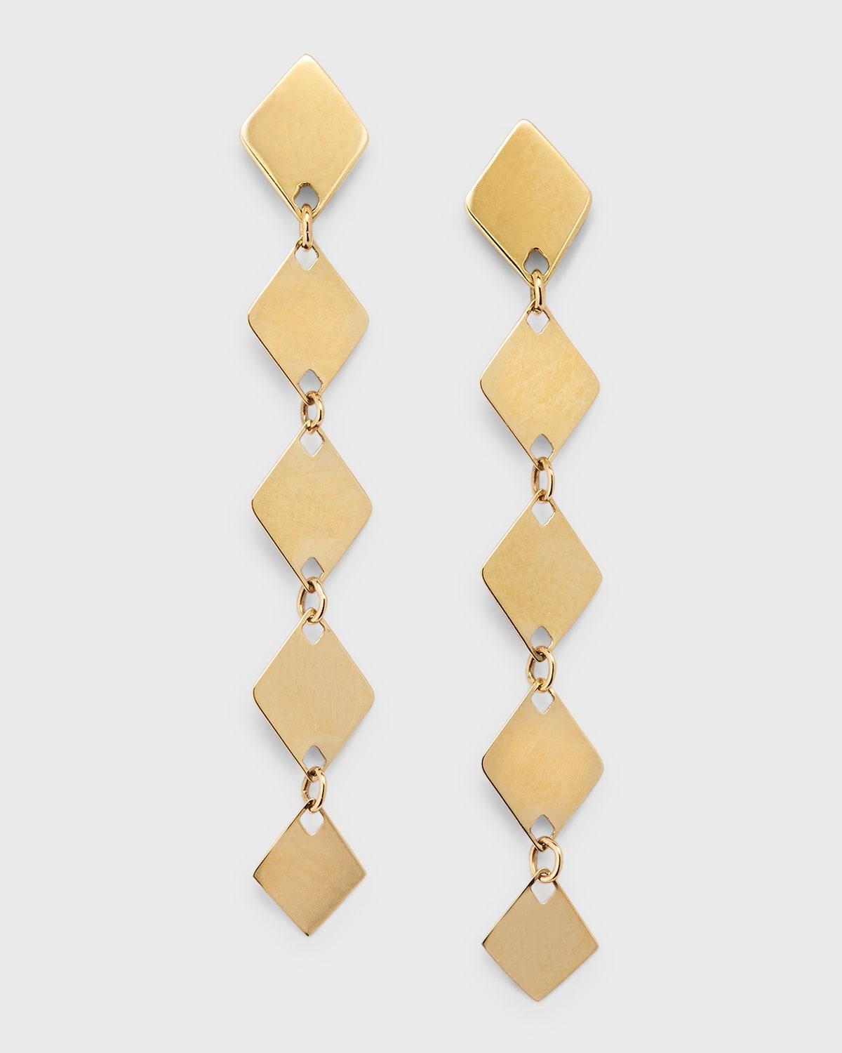 Linear Laser Kite Chain Earrings Product Image