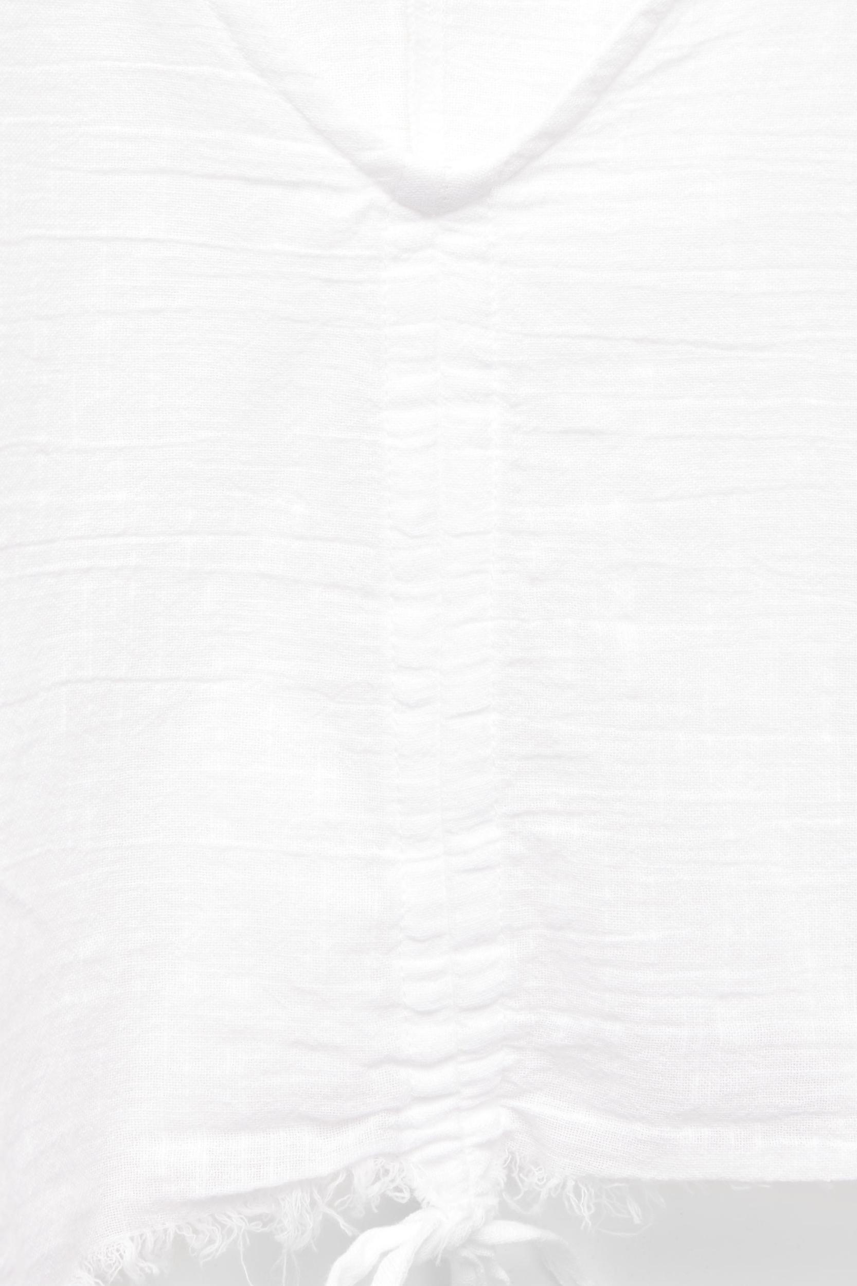 Cropped blouse with front ties Product Image