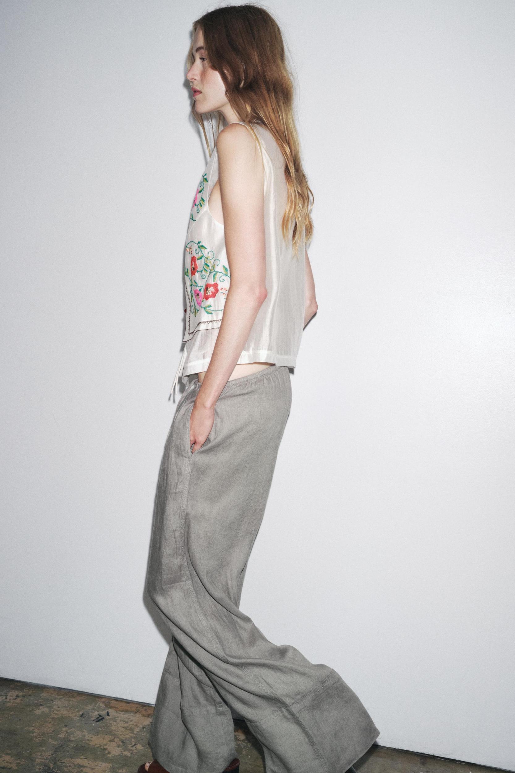 FLORAL EMBROIDERED TOP Product Image