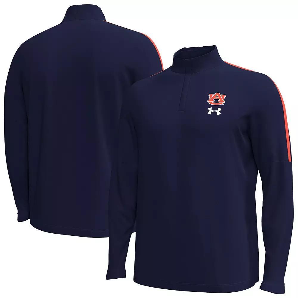Men's Under Armour Navy Auburn Tigers Playoff Performance Quarter-Zip Jacket,  Product Image