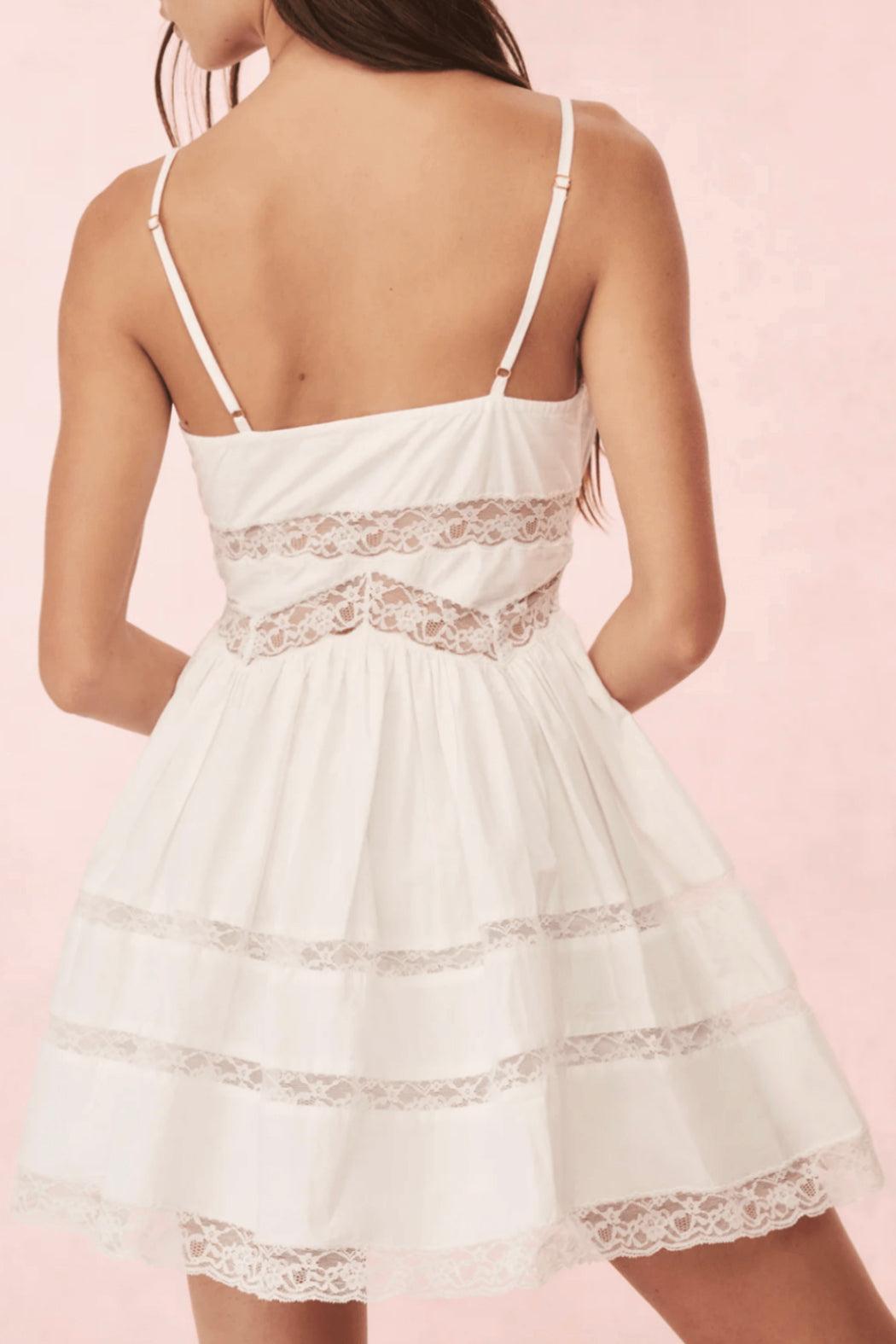 Lace Bow Mini-Dress Product Image