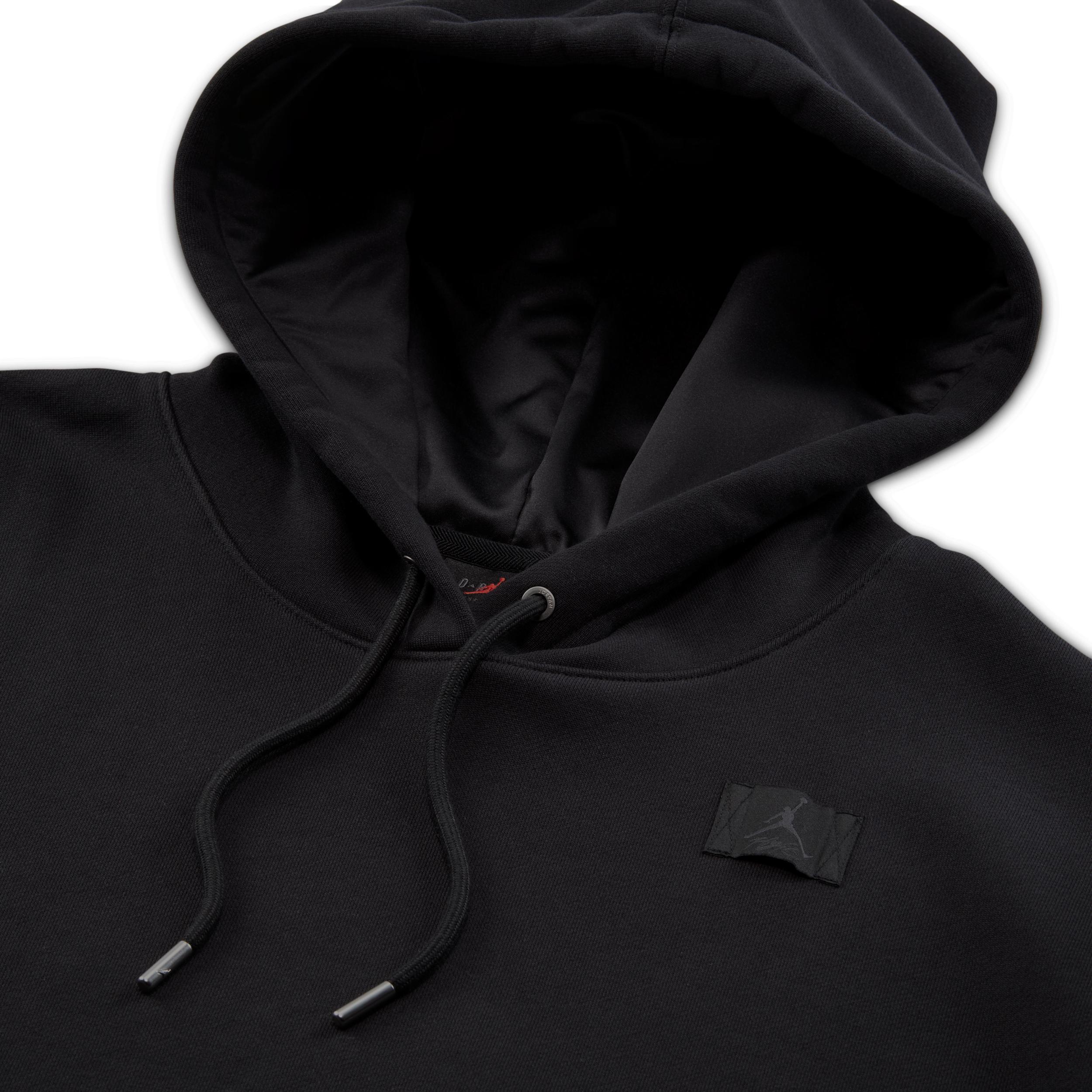 Womens Jordan Flight Fleece Satin-Lined Pullover Hoodie (Plus Size) | FV7052-010 Product Image