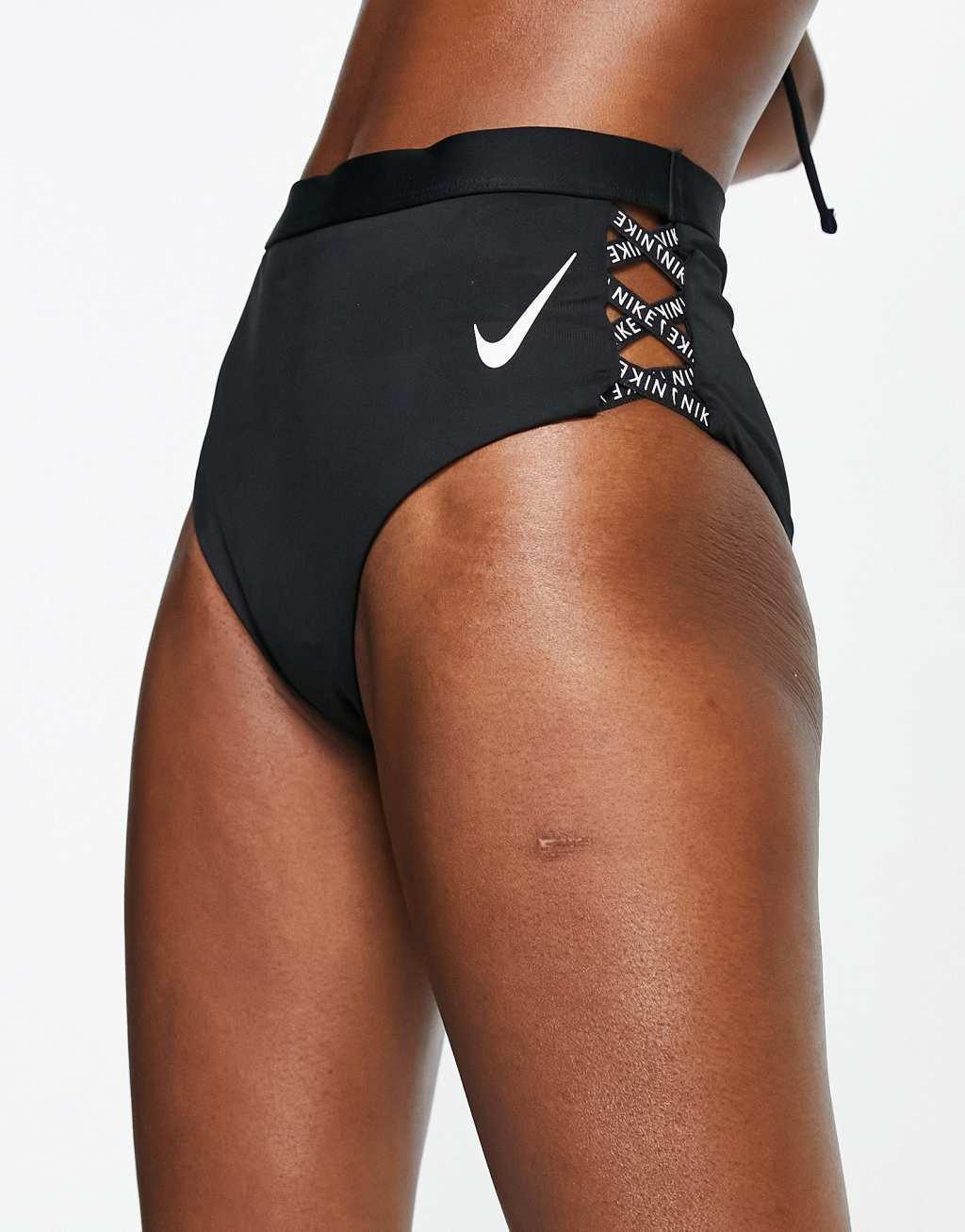 Nike Swimming Icon Sneakerkini high waist cheeky bikini bottoms Product Image