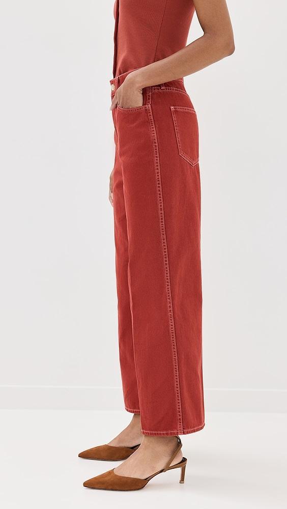 Veronica Beard Jean Taylor Cropped High Rise Wide Jeans | Shopbop Product Image