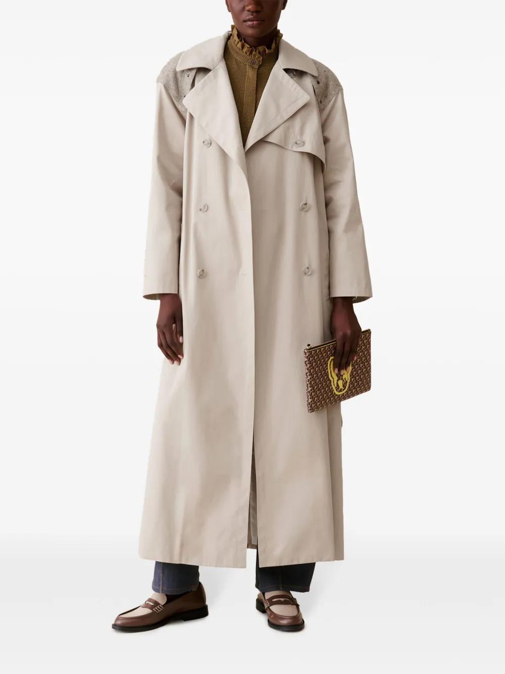 panelled trench coat Product Image