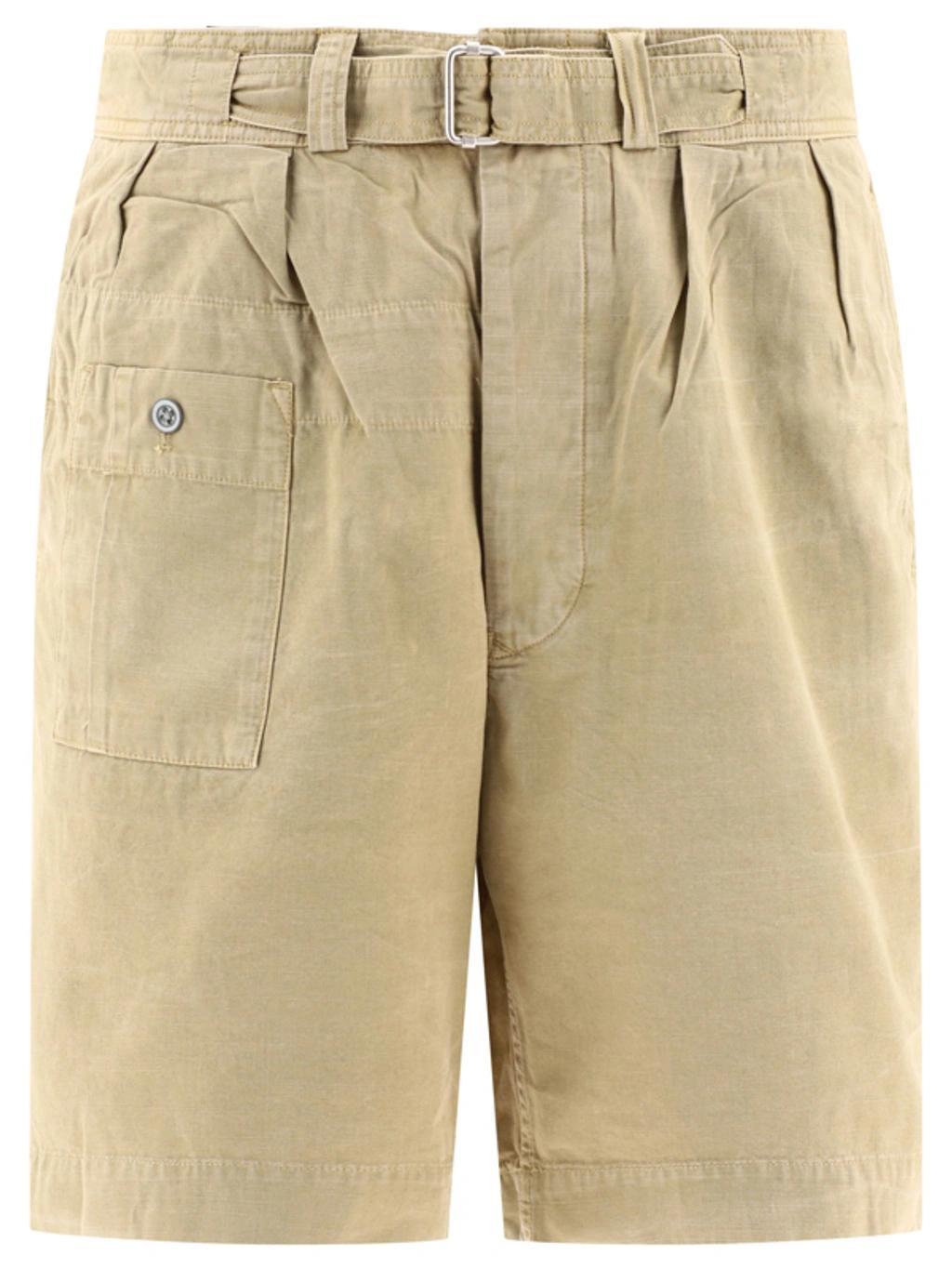 POLO RALPH LAUREN Aviator Style Shorts With Pockets And Loops In Beige Product Image