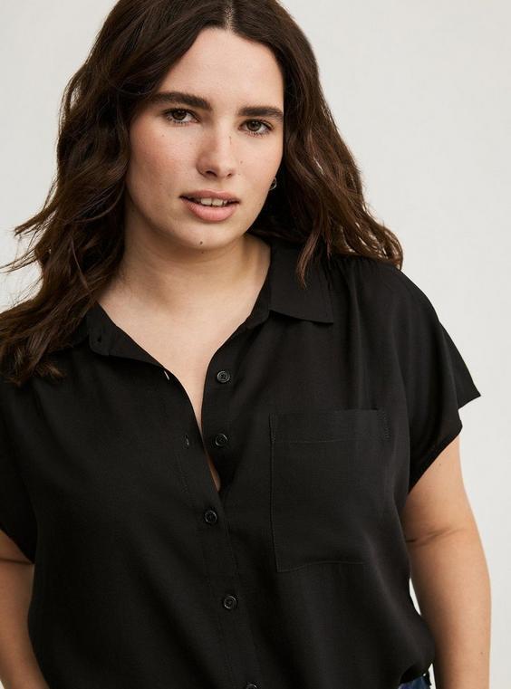 Challis Dolman Button-Up Shirt Product Image