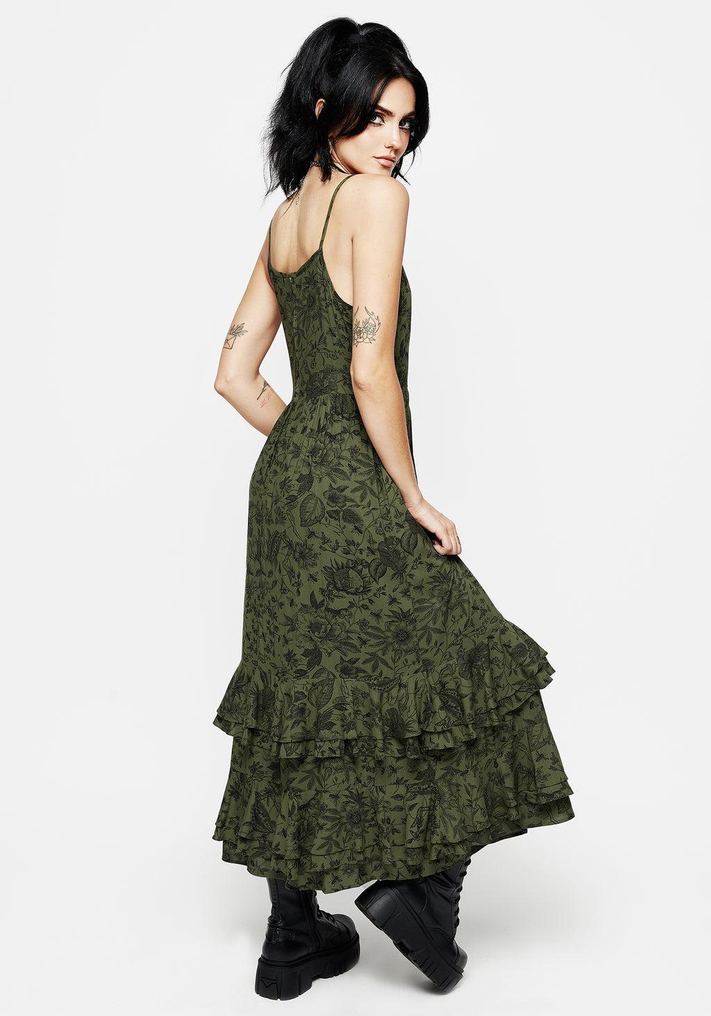 Meadowflowers Floral Print Tiered Midaxi Cami Dress Product Image