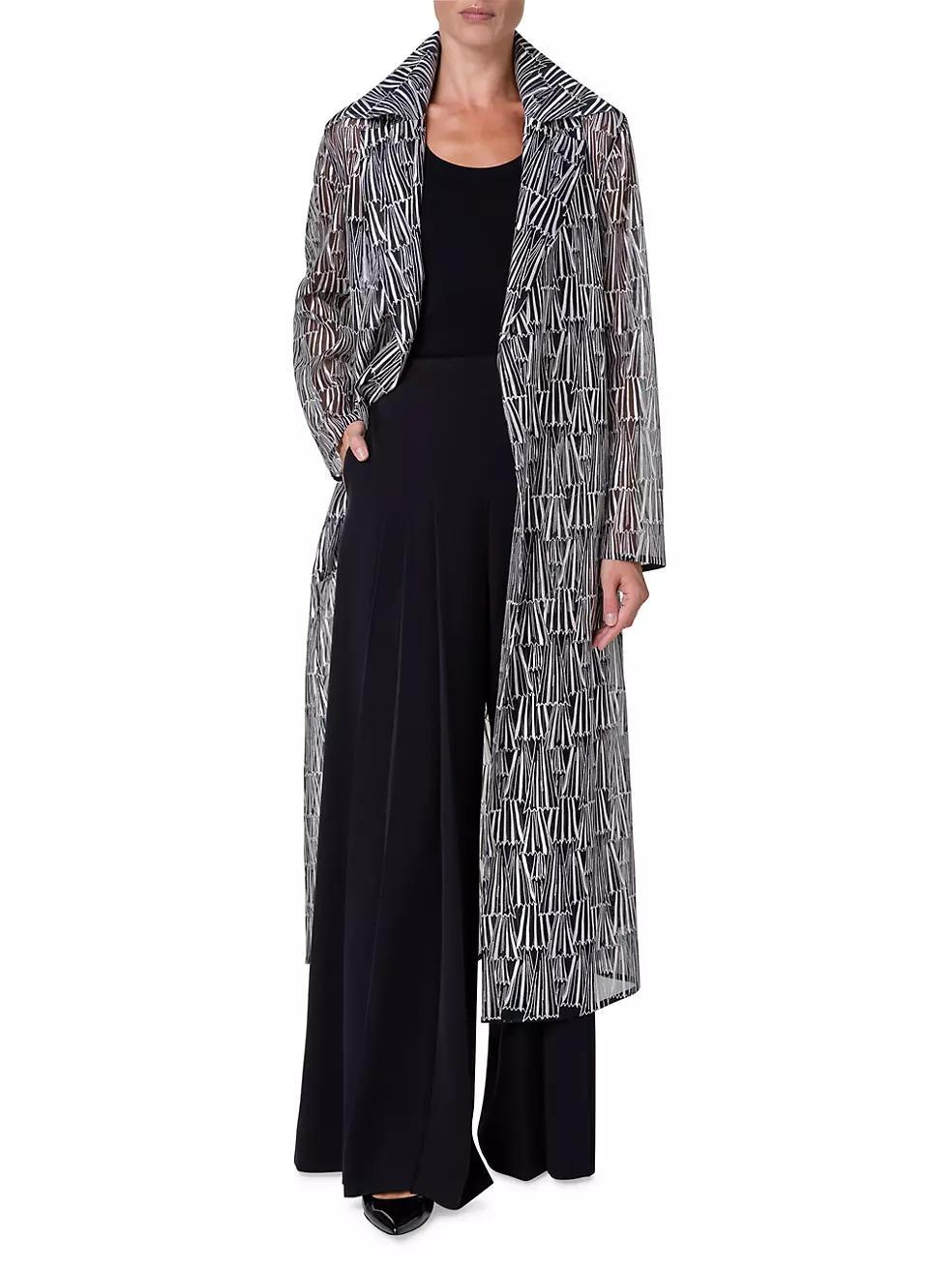 Iman Silk-Blend Organza Long Coat Product Image