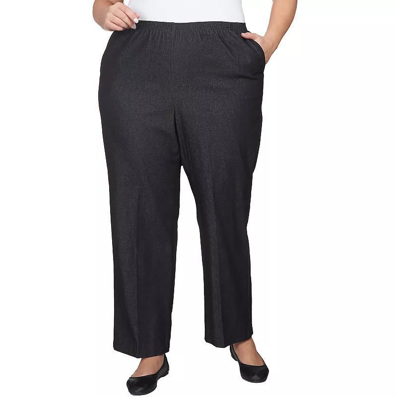 Plus Size Short Alfred Dunner Proportioned Denim Pants, Womens Product Image