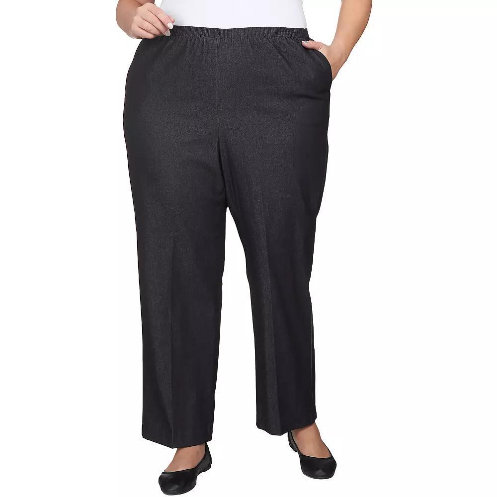 Plus Size Short Alfred Dunner Proportioned Denim Pants, Womens Product Image
