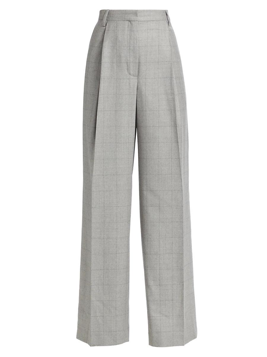 Womens Porter Wide-Leg Wool Pants Product Image