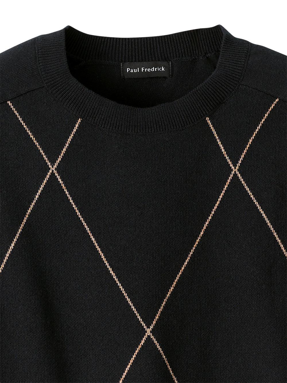 Cotton Crew Neck Sweater - Black Product Image