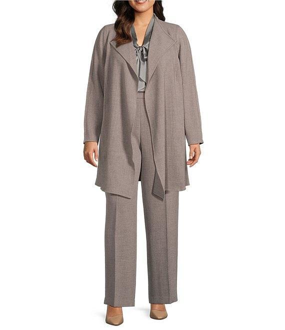 Kasper Plus Size Stretch Crepe Elastic Back Pull-On Trouser Pants Product Image