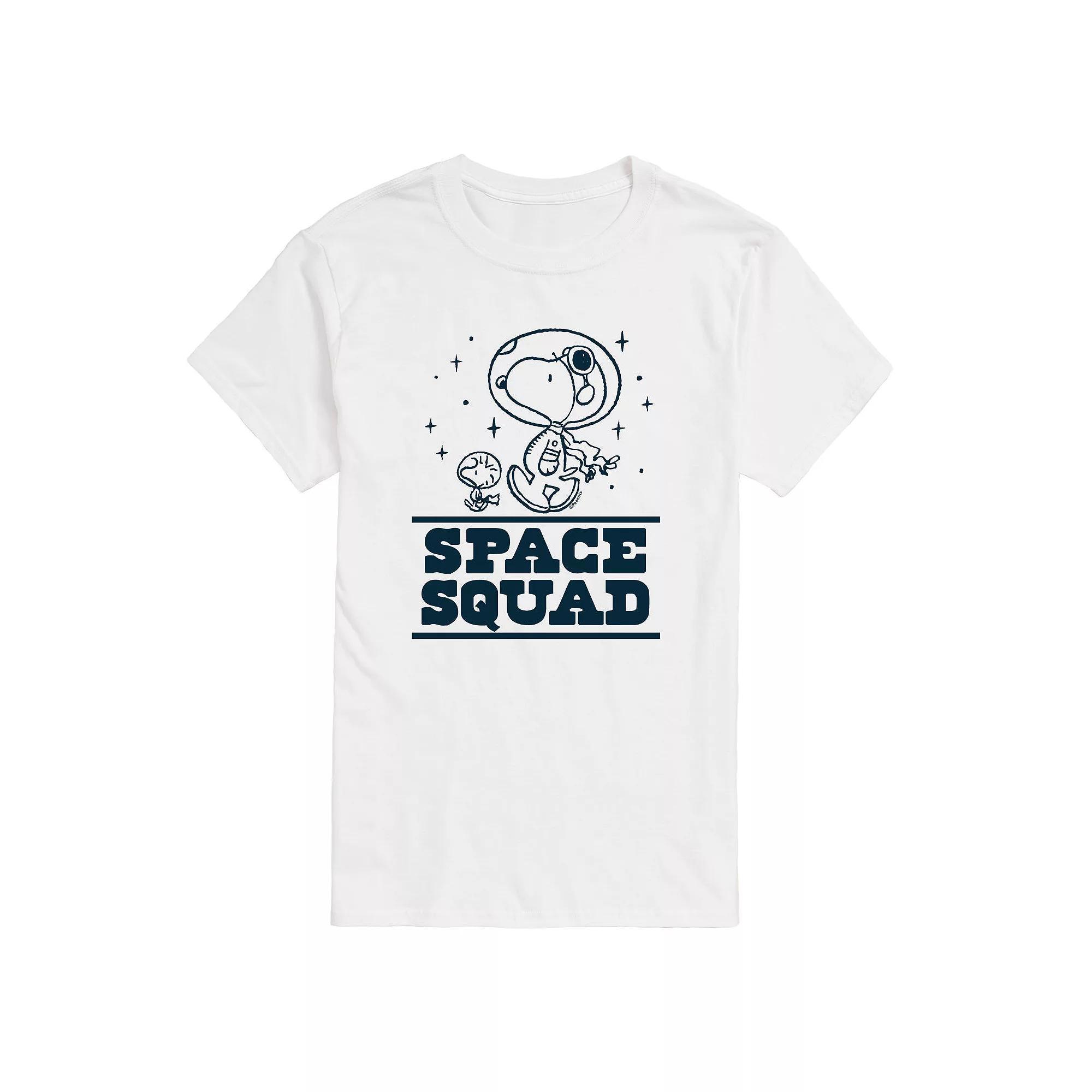 Men's Peanuts Space Squad Tee, Size: Large, White Product Image