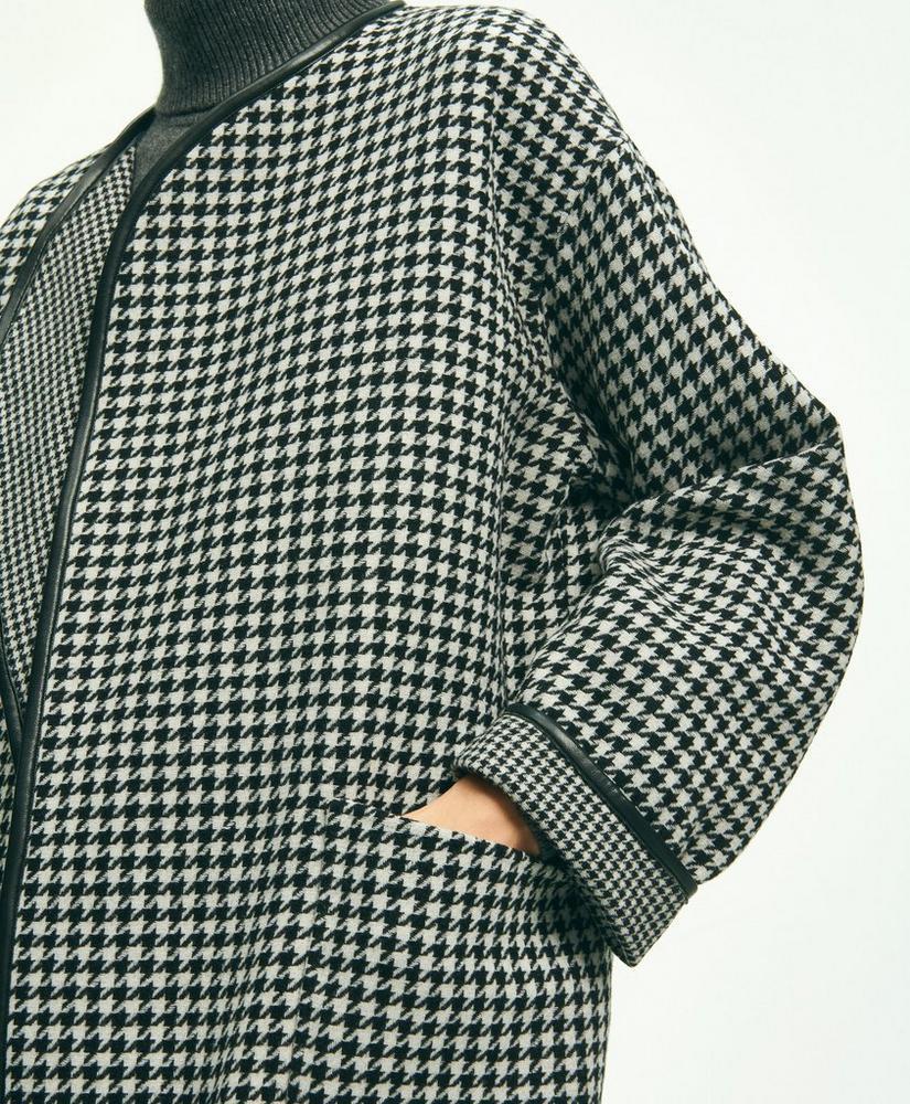 Reversible Wool Houndstooth Open Front Coat Product Image