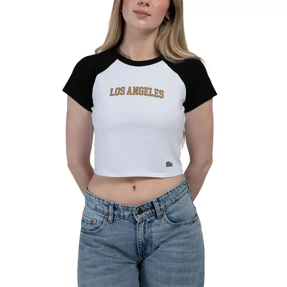 Women's Hype and Vice Black LAFC Homerun Cropped Raglan T-Shirt, Size: 2XL, Lfc Black Product Image