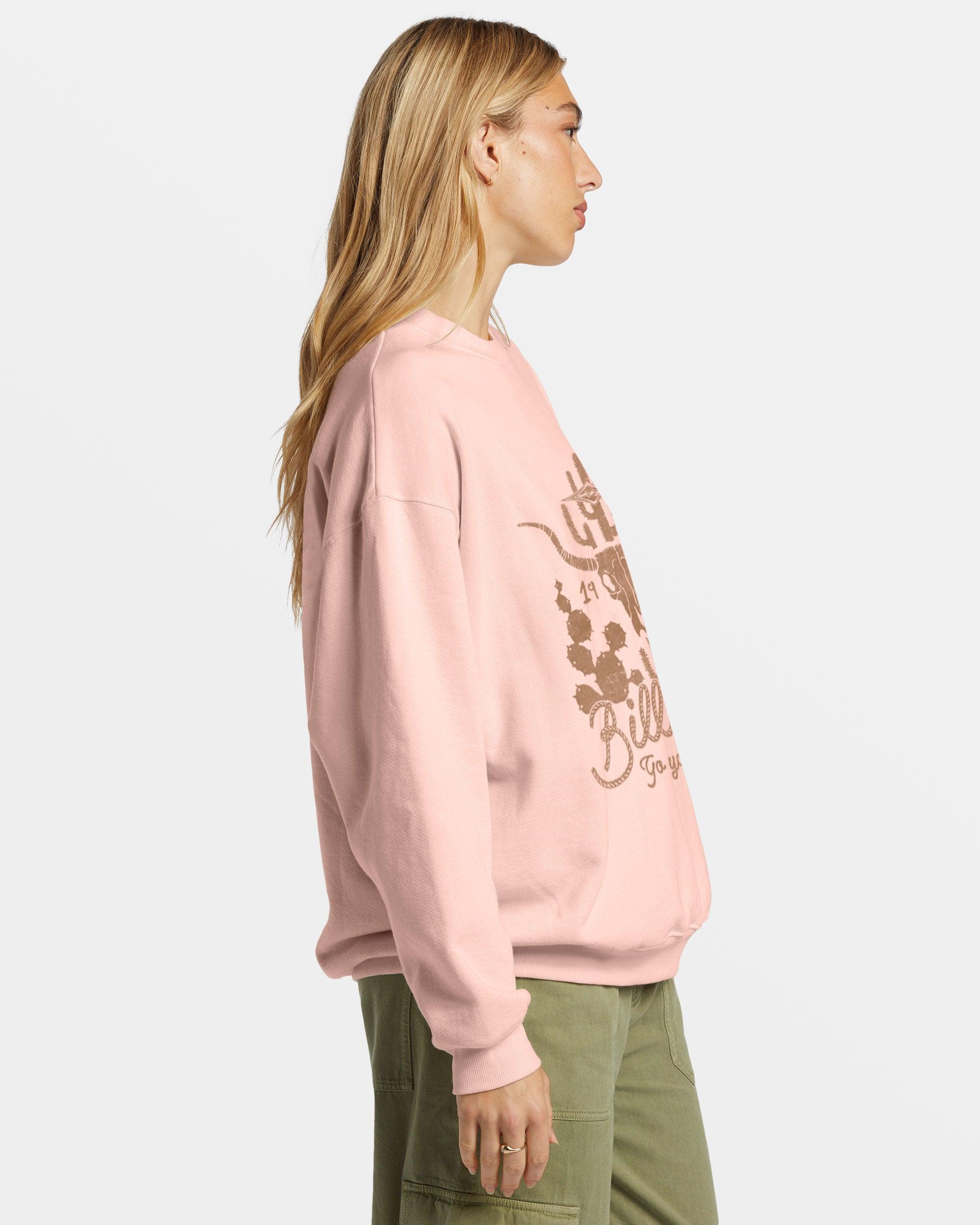 Ride In Oversized Crewneck Sweatshirt - Feelin Peachy Female Product Image