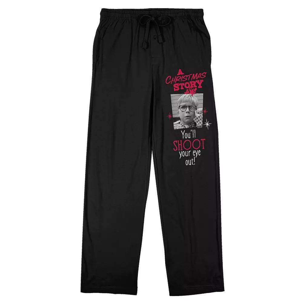 Men's A Christmas Story "You'll Shoot Your Eye Out!" Sleep Pants, Size: XL, Black Product Image