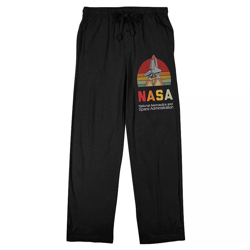 Men's NASA National Aeronautics and Space Administration Pajama Pants, Size: XL, Black Product Image