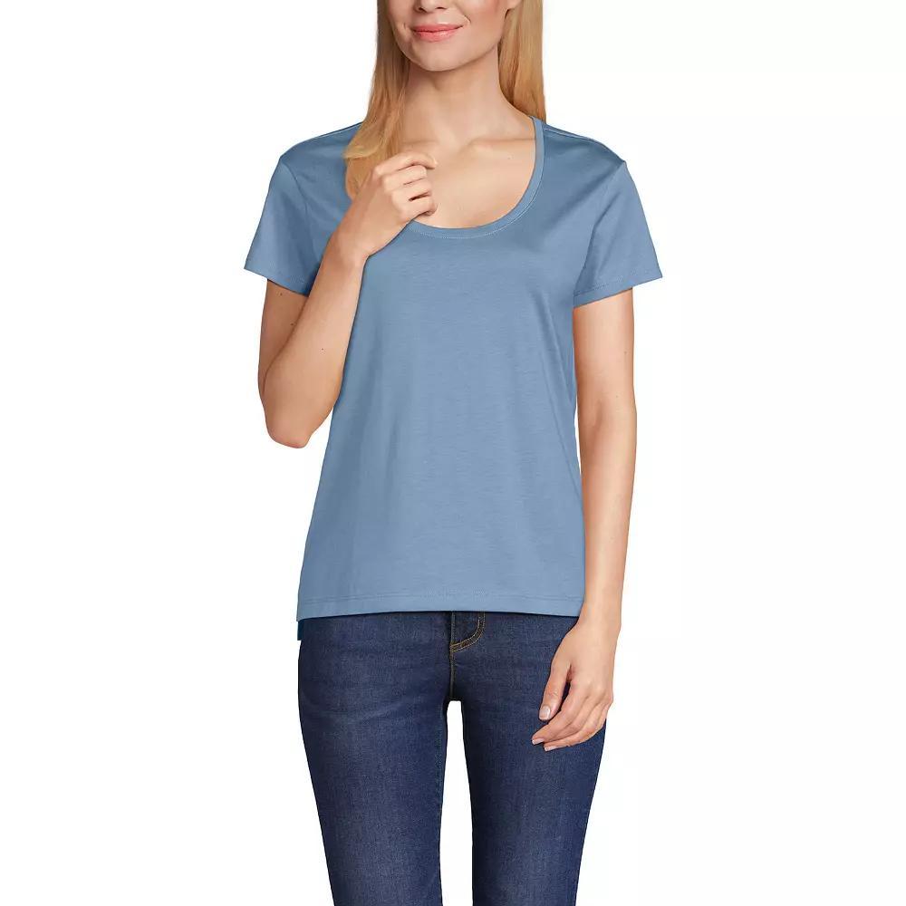 Women's Lands' End Short Sleeve Scoop Neck T-Shirt,  Product Image