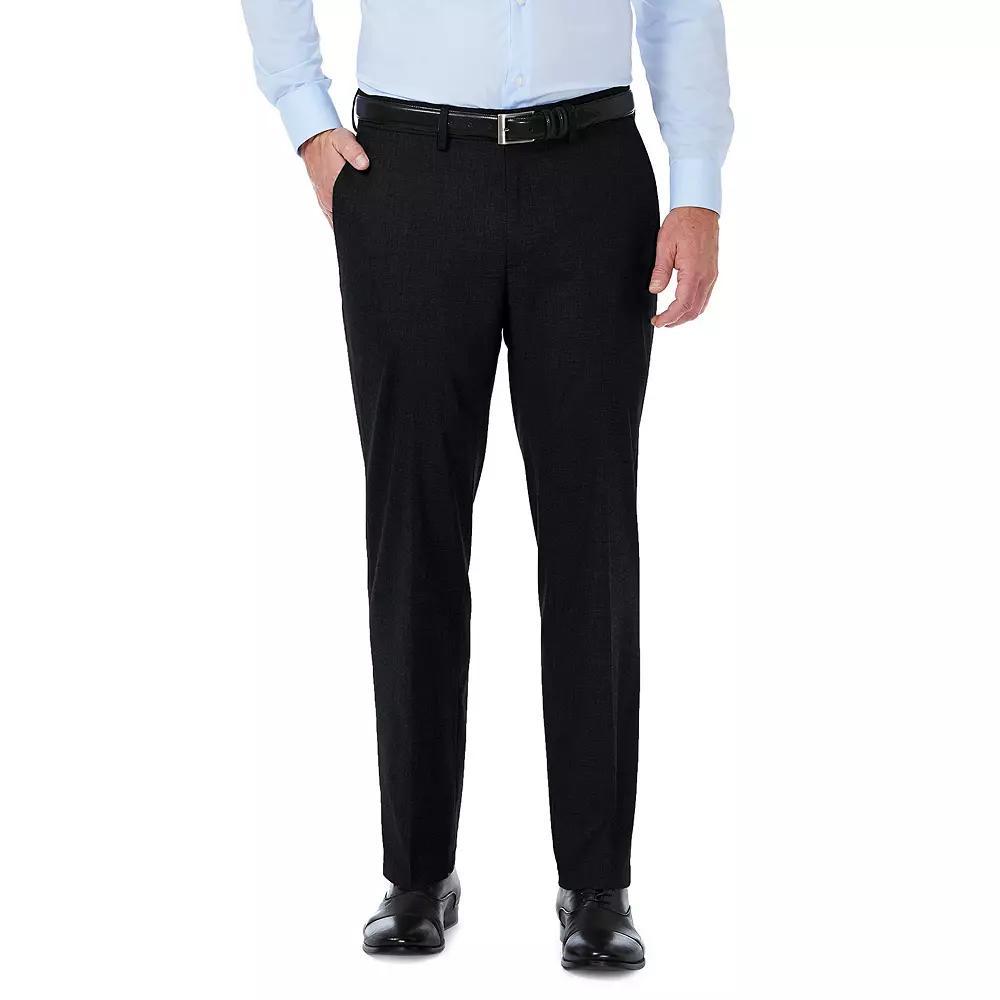 Men's J.M. Haggar Premium Tailored-Fit Stretch Flat-Front Suit Pants, Size: 36X30, Black Product Image